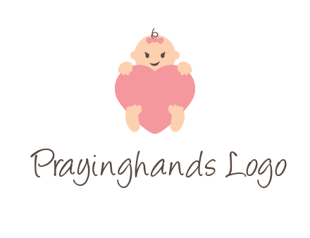 baby with heart childcare logo