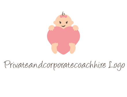 baby with heart childcare logo