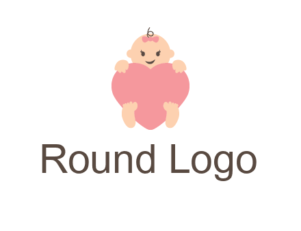 baby with heart childcare logo
