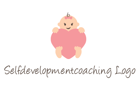 baby with heart childcare logo