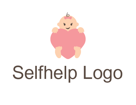 baby with heart childcare logo