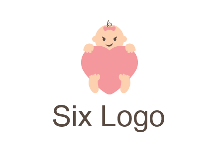baby with heart childcare logo