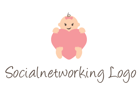 baby with heart childcare logo