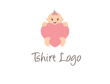 baby with heart childcare logo