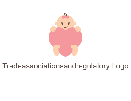 baby with heart childcare logo