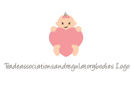 baby with heart childcare logo