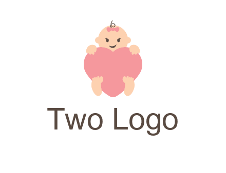 baby with heart childcare logo