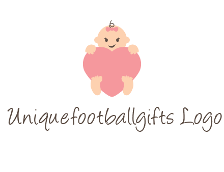 baby with heart childcare logo
