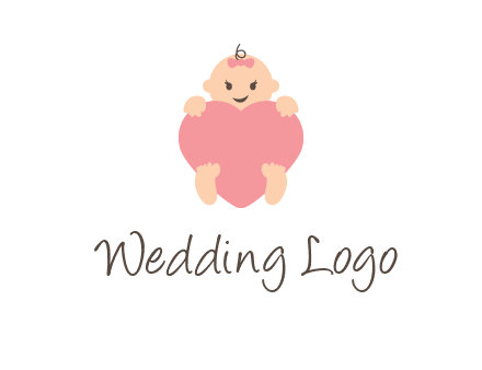 baby with heart childcare logo