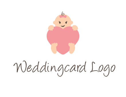 baby with heart childcare logo