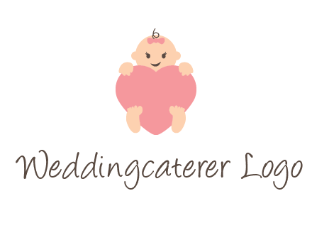 baby with heart childcare logo