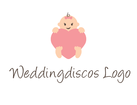 baby with heart childcare logo