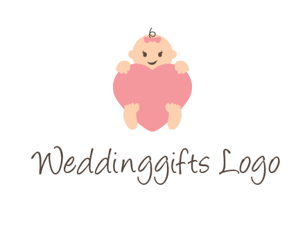 baby with heart childcare logo