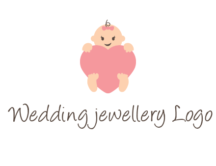 baby with heart childcare logo