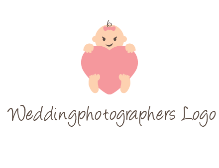 baby with heart childcare logo