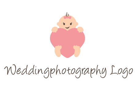 baby with heart childcare logo