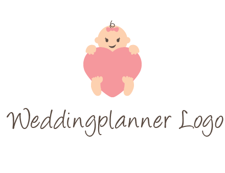 baby with heart childcare logo