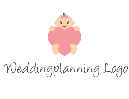 baby with heart childcare logo
