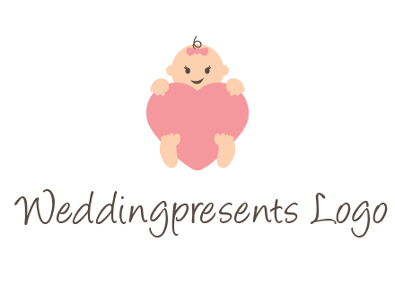 baby with heart childcare logo