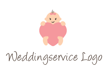 baby with heart childcare logo