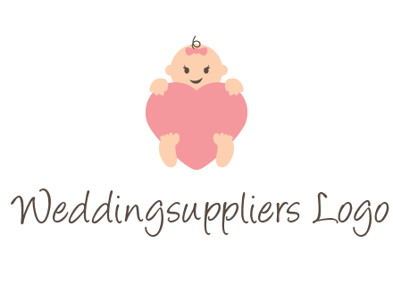 baby with heart childcare logo