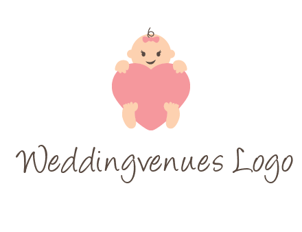 baby with heart childcare logo