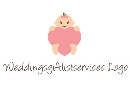 baby with heart childcare logo