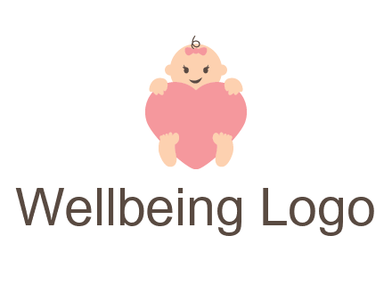 baby with heart childcare logo