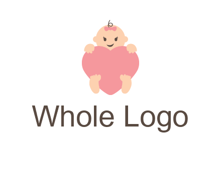 baby with heart childcare logo
