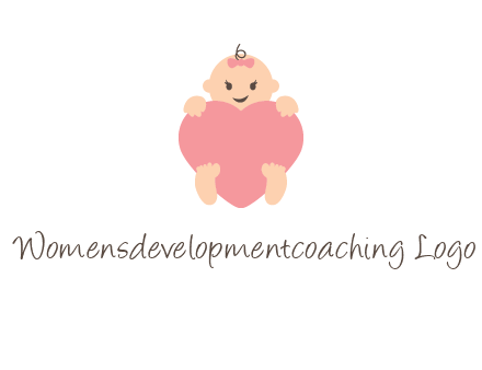 baby with heart childcare logo