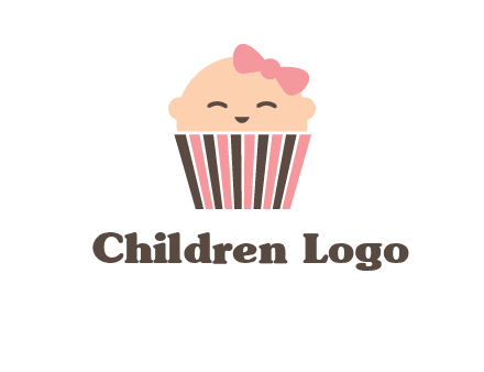 baby in basket child care logo