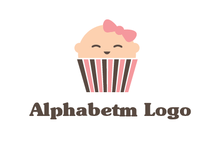 baby in basket child care logo
