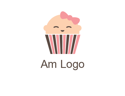 baby in basket child care logo