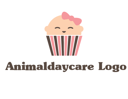 baby in basket child care logo