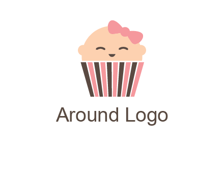 baby in basket child care logo