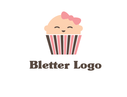 baby in basket child care logo