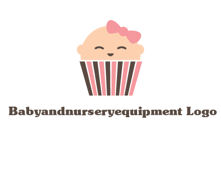 baby in basket child care logo