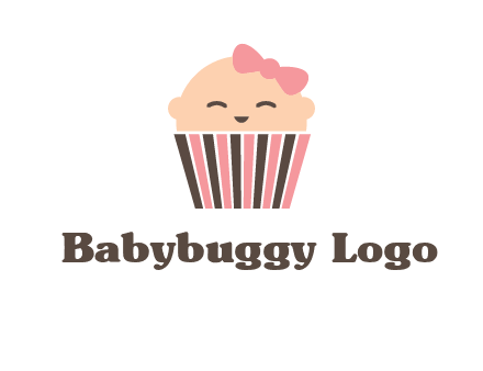 baby in basket child care logo