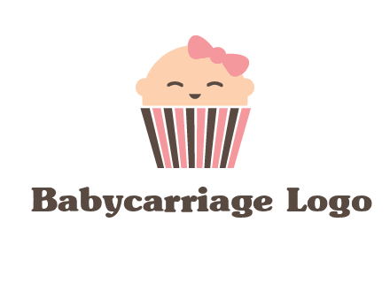 baby in basket child care logo