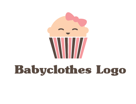 baby in basket child care logo