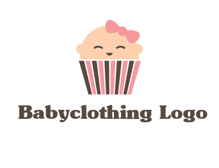 baby in basket child care logo