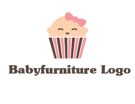 baby in basket child care logo