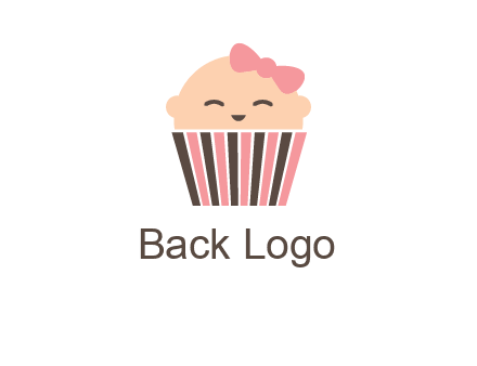 baby in basket child care logo