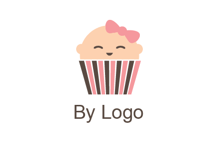 baby in basket child care logo