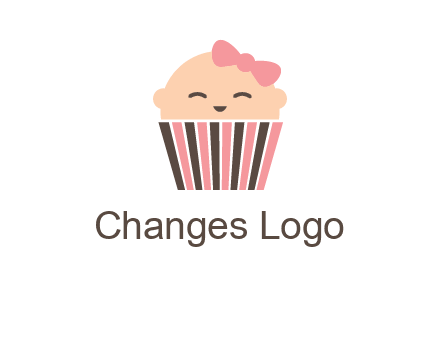 baby in basket child care logo