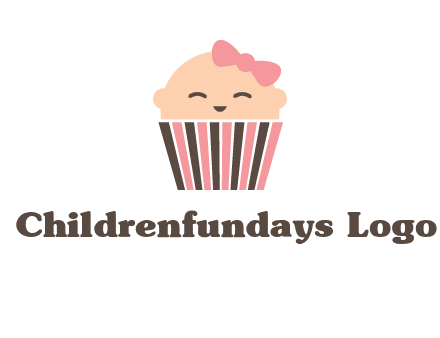 baby in basket child care logo