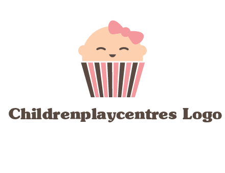 baby in basket child care logo
