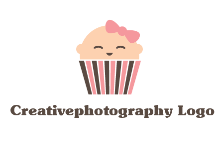 baby in basket child care logo