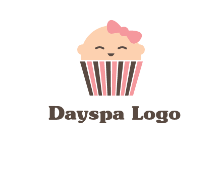 baby in basket child care logo
