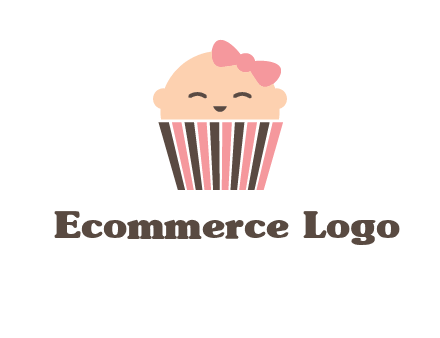 baby in basket child care logo